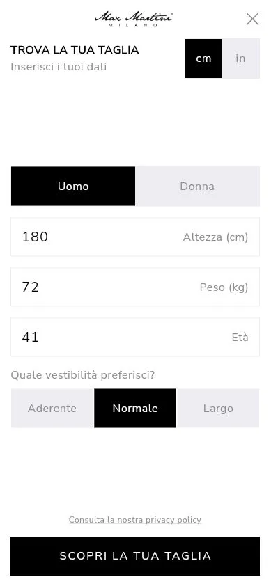 Questionario Mody su Max Martini